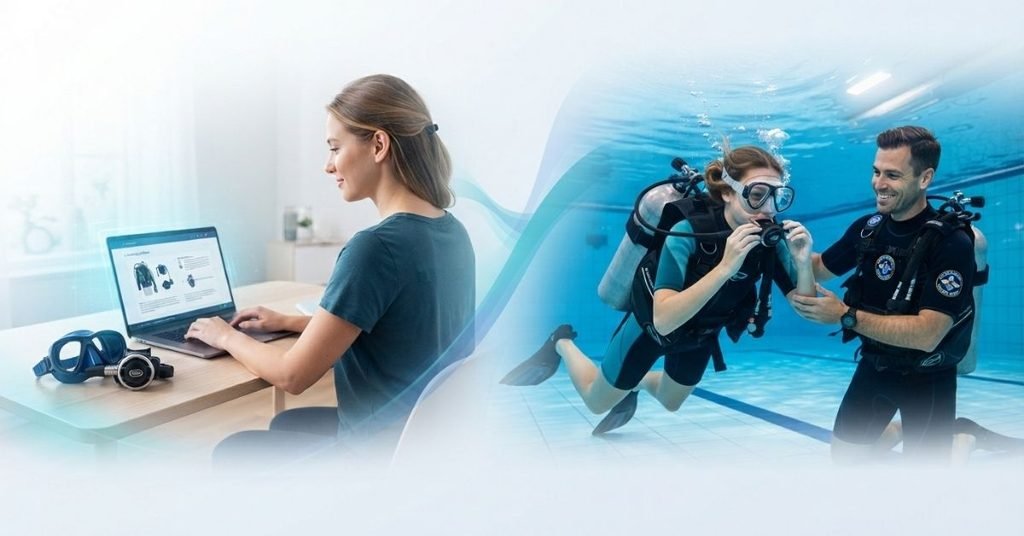 Can I Get Scuba Certified Online? Online and in-water training